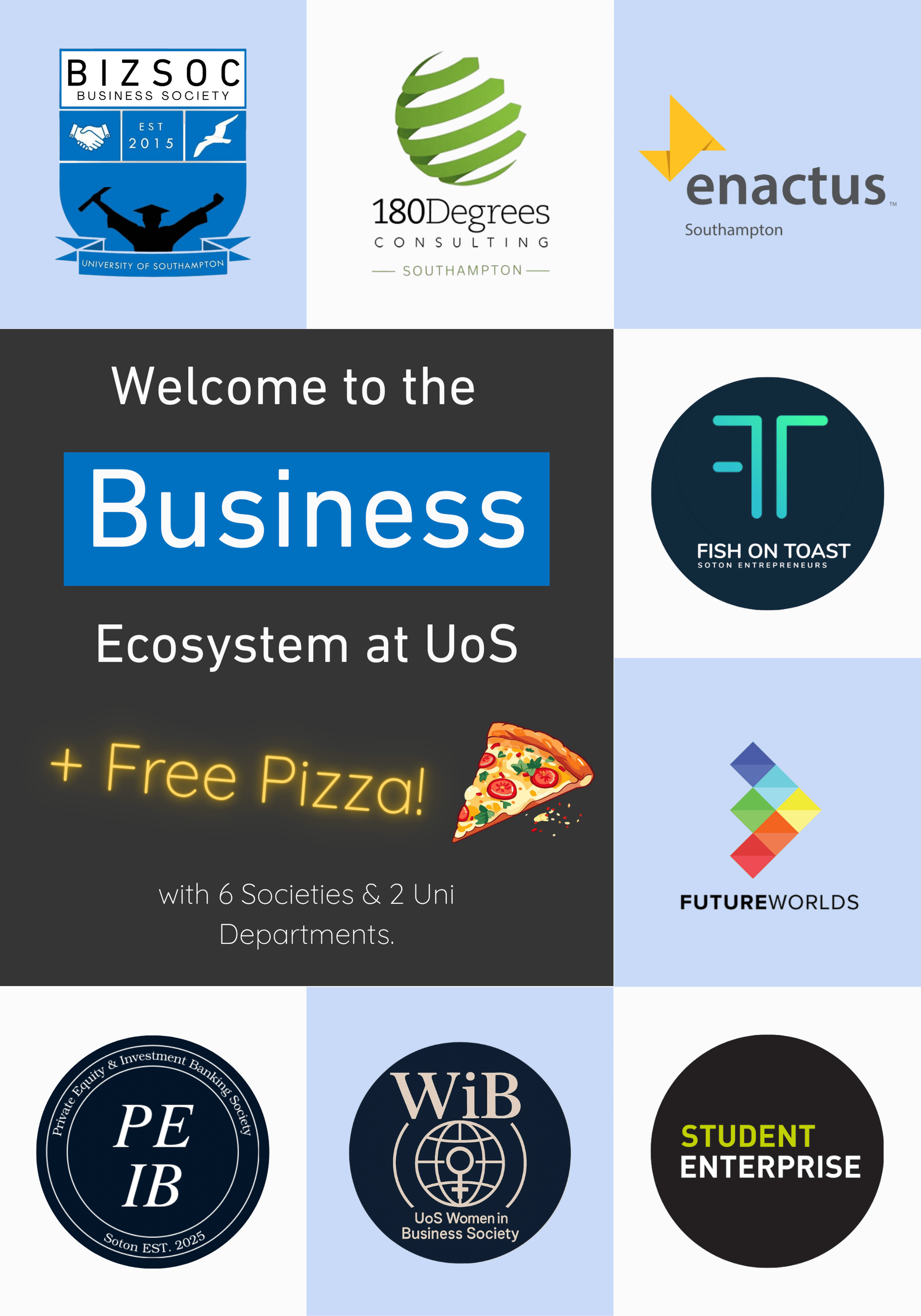 Welcome to the Business Ecosystem at UoS + FREE Pizza!